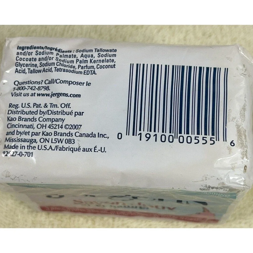 JERGENS MILD SOAP PURE & NATURAL Unopened New TALLOWATE 6pks of 3bars 3oz ea=18
